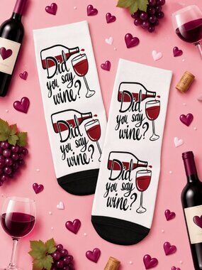 Did You Say Wine Ankle Socks